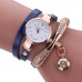 Bracelet Watches Fashion Casual Watch Relogio Leather Rhinestone Analog Quartz Watch Clock Female Montre Femme freeship 15 days