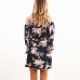 Floral Women Dress Sexy Off Shoulder Print Chiffon Dress Boho Style Short Party Dresses Vestidos de fiesta freeship 14 days