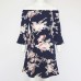 Floral Women Dress Sexy Off Shoulder Print Chiffon Dress Boho Style Short Party Dresses Vestidos de fiesta freeship 14 days