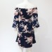 Floral Women Dress Sexy Off Shoulder Print Chiffon Dress Boho Style Short Party Dresses Vestidos de fiesta freeship 14 days