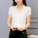 Hot Female Shirt all Sizes Short Sleeve Shirt Fashion Bodycon Leisure Chiffon Blouse Tops freeship 14 days