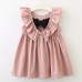 Girls Dress Mesh Pink Applique Princess Dress Children Baby Girls Dress freeship 14 days