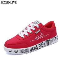 Fashion Vulcanized Women Shoes Sneakers Ladies Shoes Breathable Canvas Graffiti Flat freeship 14 days