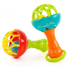 Baby Rattles toy fun Grasping Gums Plastic Hand Bell Rattle Funny Toys freeship 14 days