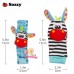 Cartoon 4 piece Zebra New Baby Infant Soft Wrist Rattle Set Educational Gift Children Boy Girl freeship 14 days