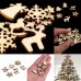100pcs Natural wooden DIY Christmas tree Hanging Ornaments Pendant Gifts Tree Snow Flakes Table Bottle freeship 14 days
