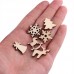 100pcs Natural wooden DIY Christmas tree Hanging Ornaments Pendant Gifts Tree Snow Flakes Table Bottle freeship 14 days