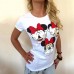 Women's T-shirt unique Print Tee Tops Female Short Sleeve Casual Clothing freeship 14 days