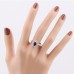 Top Quality Princess Kate Blue Gem Created Blue Crystal Silver Color Wedding Finger Crystal Ring Brand Jewelry for Women ZYR076. Free Shipping May Take 15-30 days.