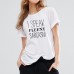 2018 Sunmer Womens T-Shirt I SPEAK FLUENT SARCASM Funny Harajuku Product Clothes for Women Alien T Shirt Femme Tops