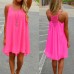 Chiffon voile Women  Girls beach dress fluorescence female summer dress sexy summer style free ship 12-15 days